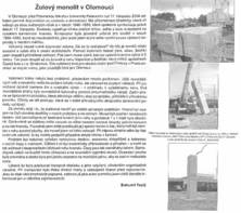 Miniatura ŽULOVÝ MONOLIT V OLOMOUCI Odborný článek o vzniku Pomníku bojovníků za svobodu a demokracii